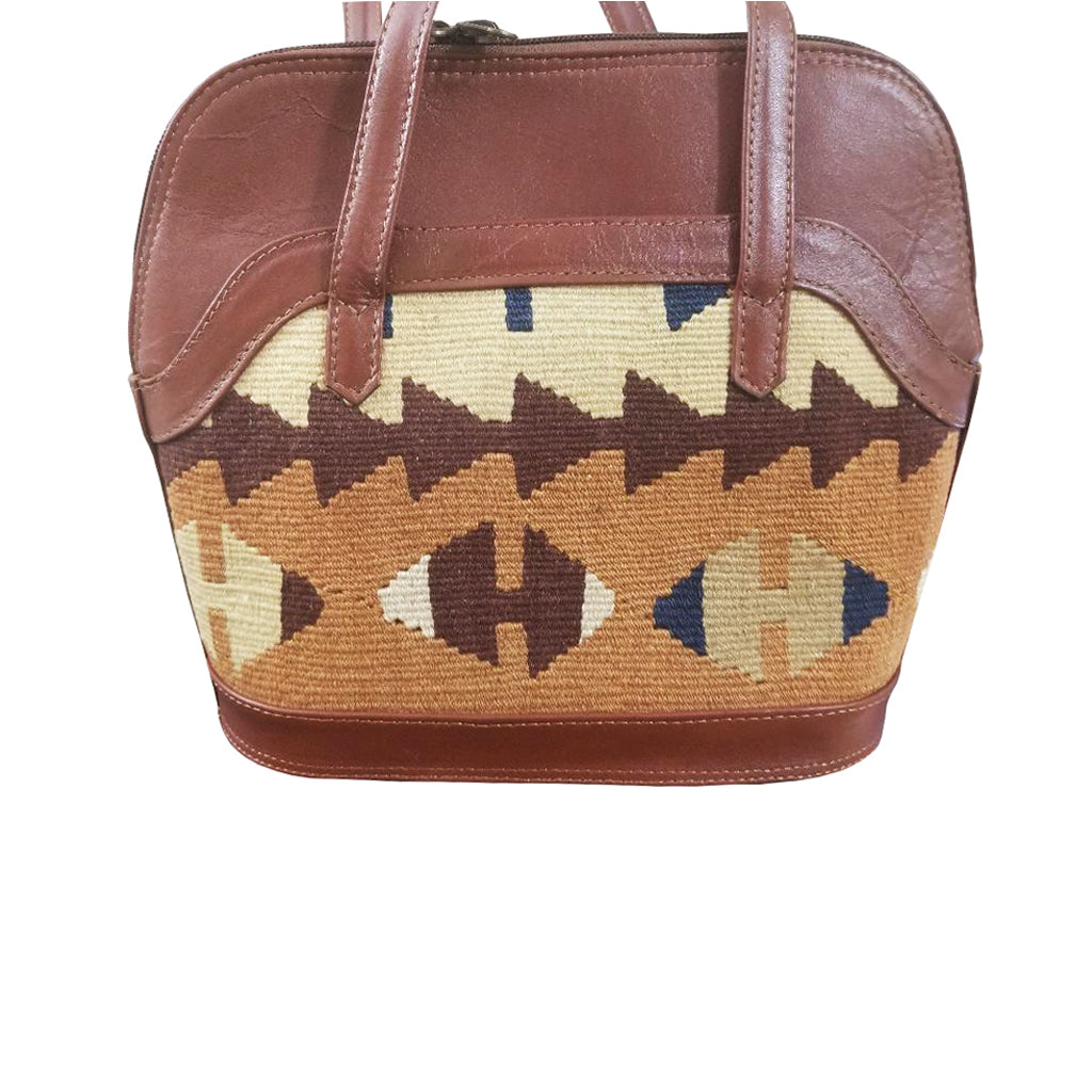 Handwoven Wool Kilim Unisex Handbag (Kaji)